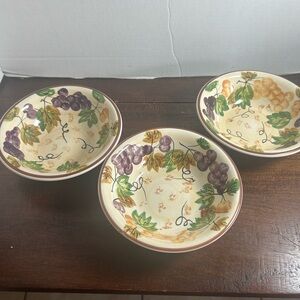 Alco Industries 3  Piece Cereal/Salad/Soup Bowls in Fruit Pattern